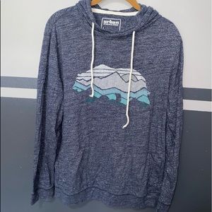 Men’s long sleeve hoodie T-shirt